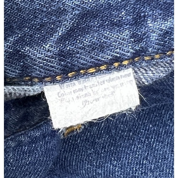Vintage LEVI'S Cinch Back Jeans Womens 9 Blue Wide Leg Bell Bottom 70s High Rise - Picture 8 of 16